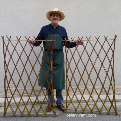 Panneau tressé prêt à planter. 60 ou 80 cm de long