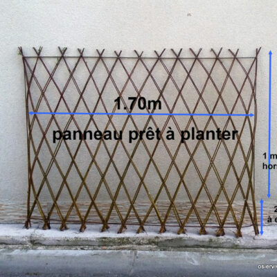 Panneau tressé prêt à planter 1.70 m de long